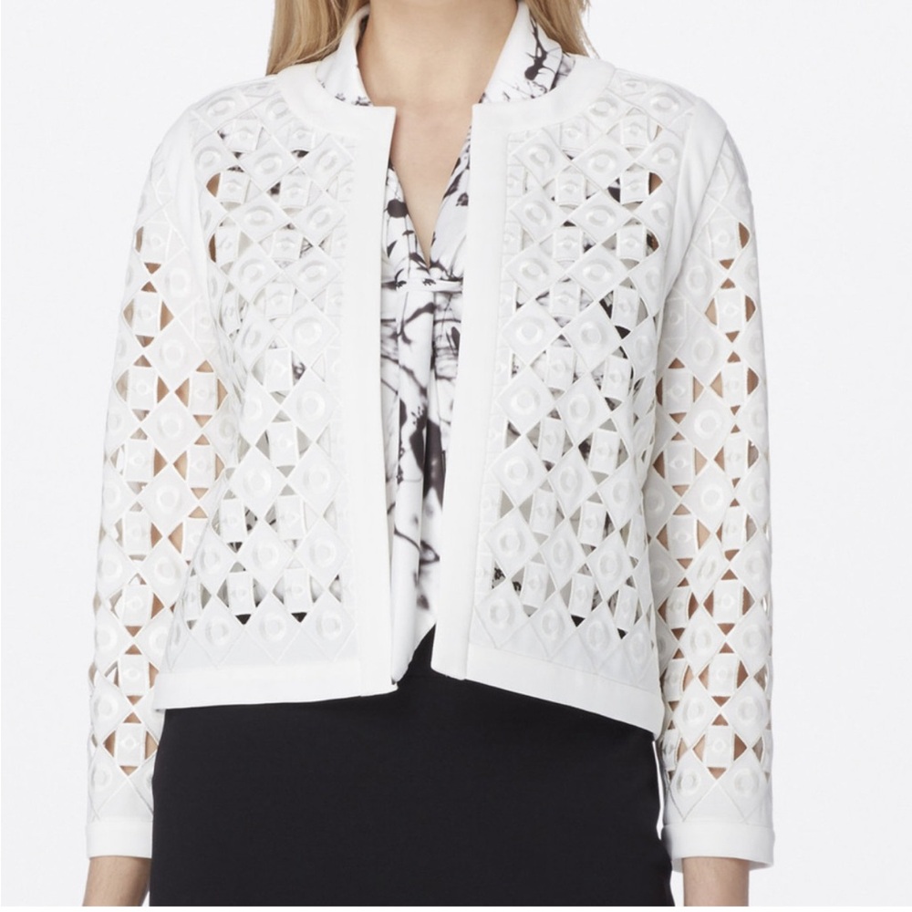 Tahari By ASL Laser-Cut Jacket